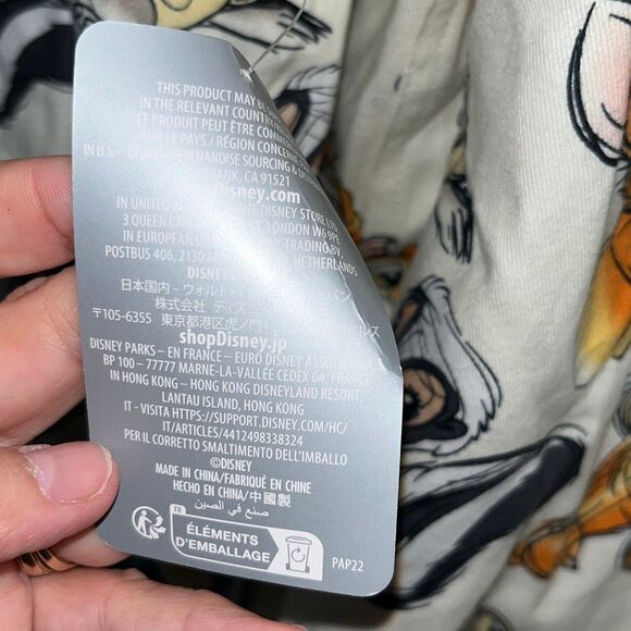 Disney Multicolor Bambi & Friends Cotton Long Sleeve Button Up Shirt Large NWT - Picture 8 of 12